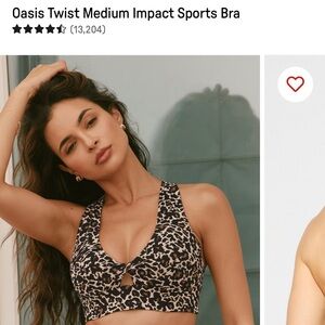 Fabletics Oasis Twist Print Sports Bra